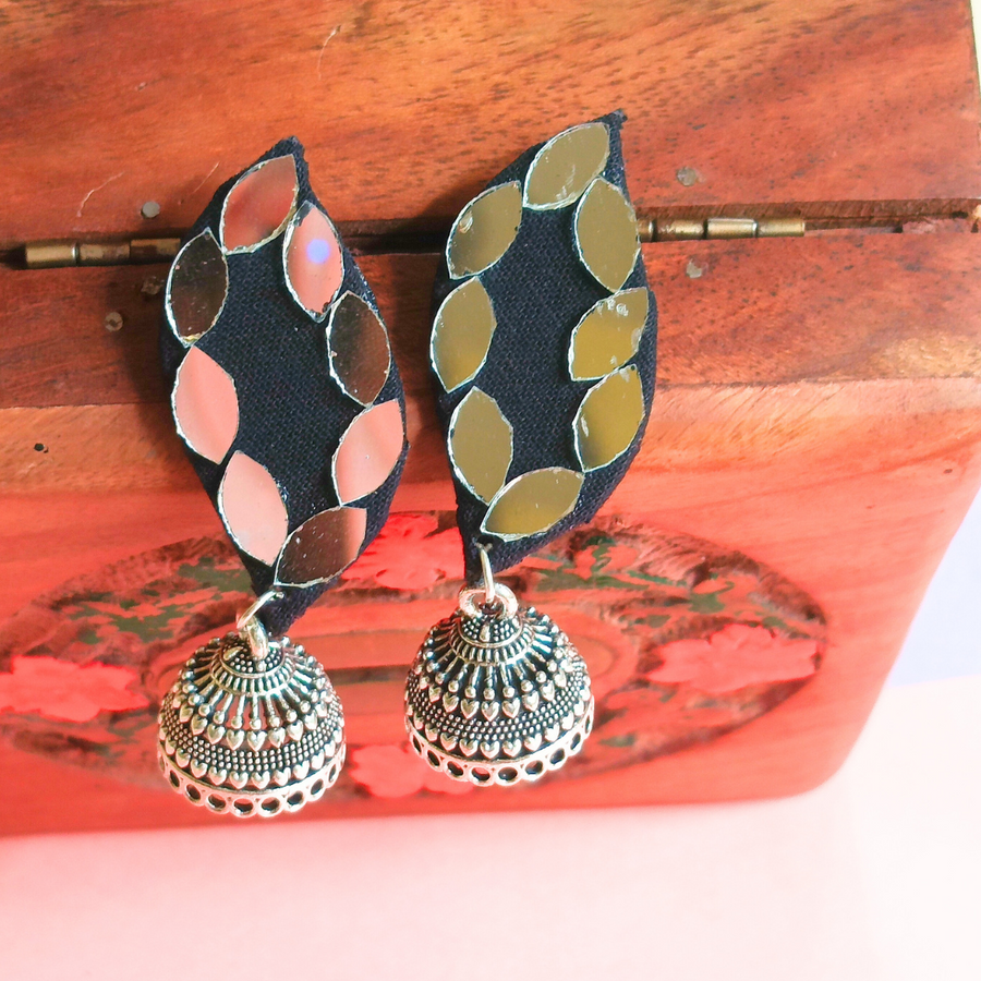 Fabric dull earrings