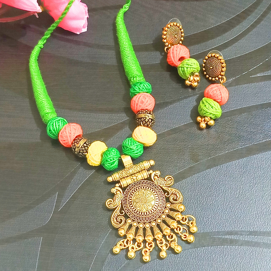 Cotton Ball Necklace