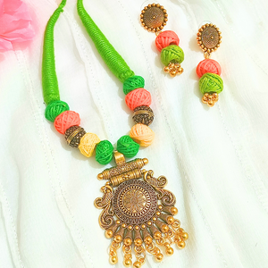 Cotton Ball Necklace