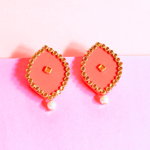 Red Fabric stud