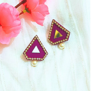 Fabric stud earrings