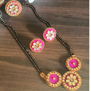 Fabric mangalsuta with finger ring