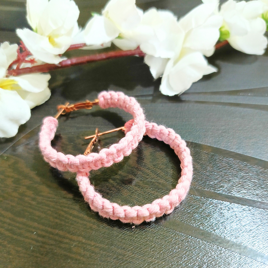 Macrame Hoop earrings