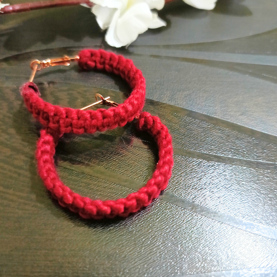 Macrame Hoop earrings