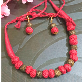 Cotton ball necklace