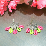 Multicolour kawrishell earrings
