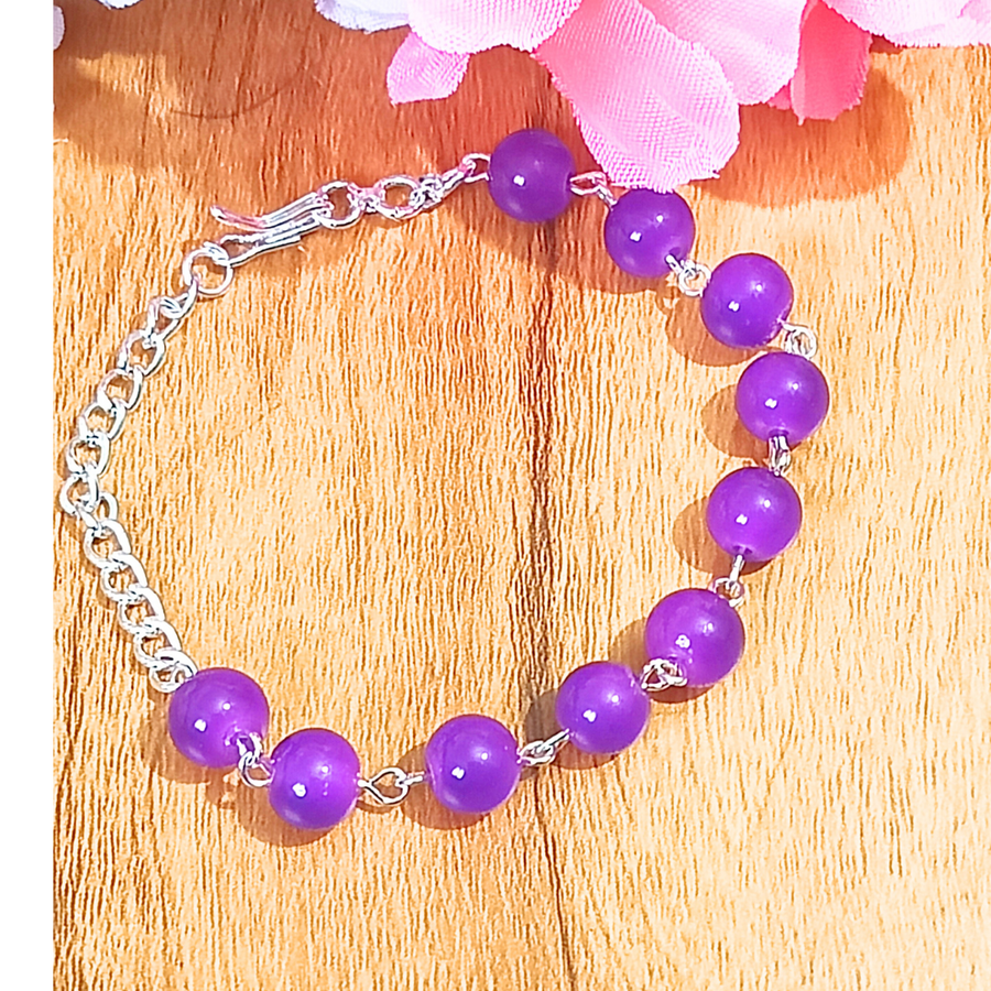 Purple glass Bead bracelate