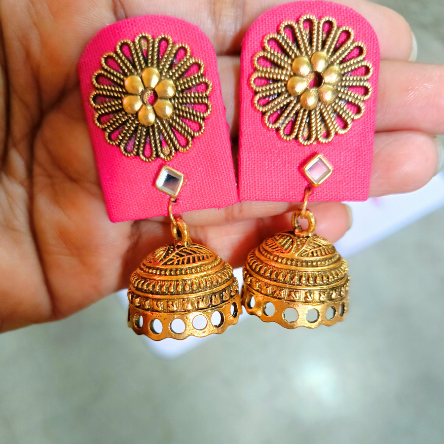 Fabric dull earrings