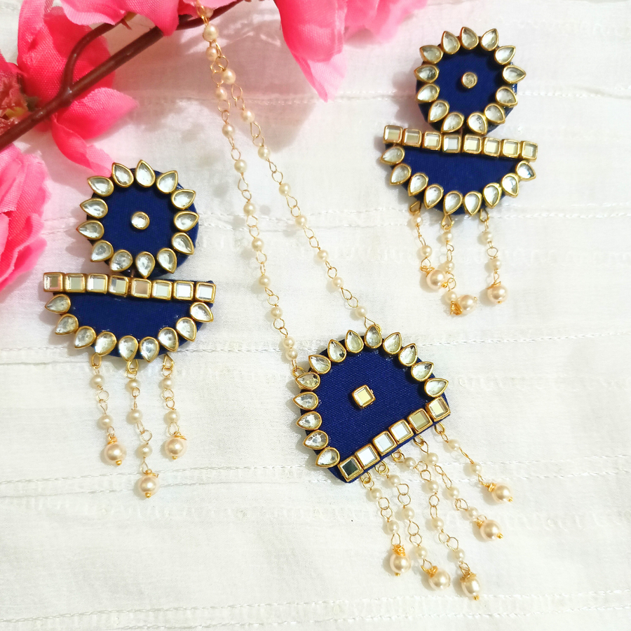 Blue Fabric necklace
